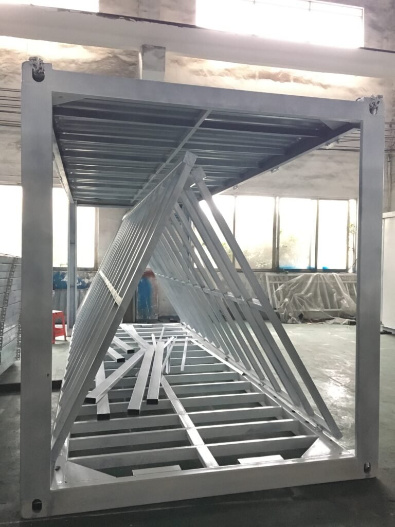 steel frame, expandable container